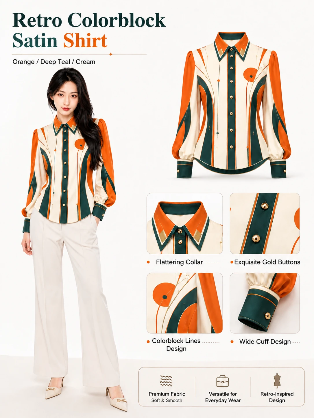 Ecommerce overview page for the printed shirt