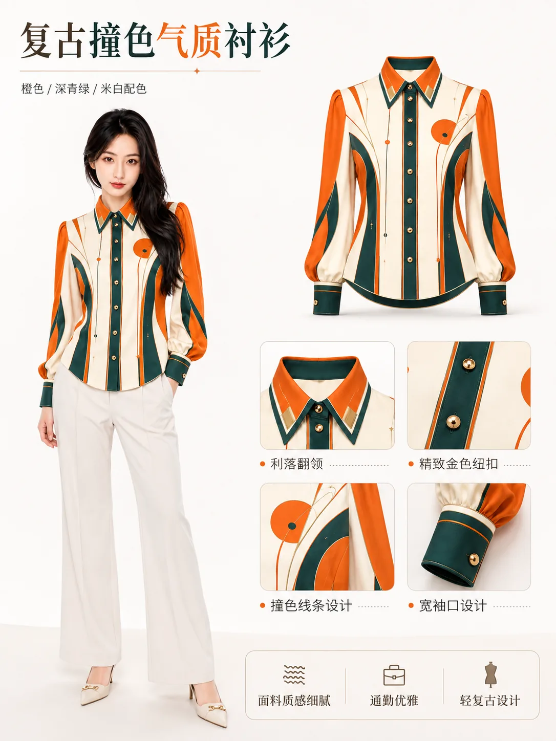 Ecommerce overview page for the printed shirt